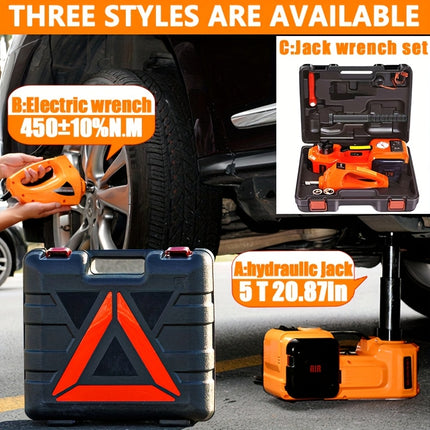 Three Specifications Are Available: A: 5T/12V/Electric Hydraulic Jack with a Maximum Height of 53CM