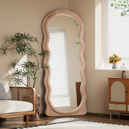 Full-Length Floor Mirror - Full Mirror Full Body Mirror For Bedroom Floor Mirror Full Body Wavy Mirror Extra Large