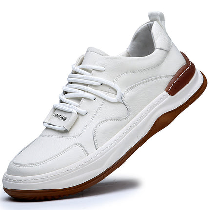 Men'S Low-Top Sneakers - Genuine Leather Upper, Breathable Lace-Up/Slip-On Closure