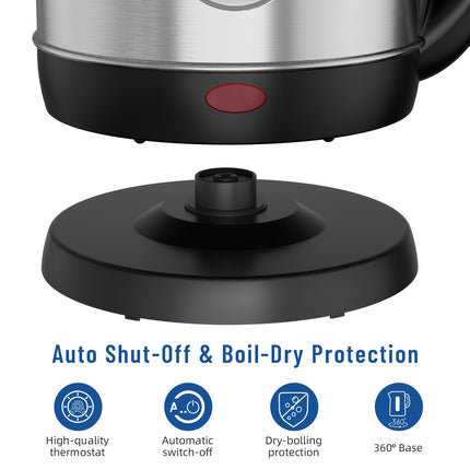 Electric Kettle, Stainless Steel Tea Kettle Electric 1.8L Capacity, Water Dispenser, Water Scale,