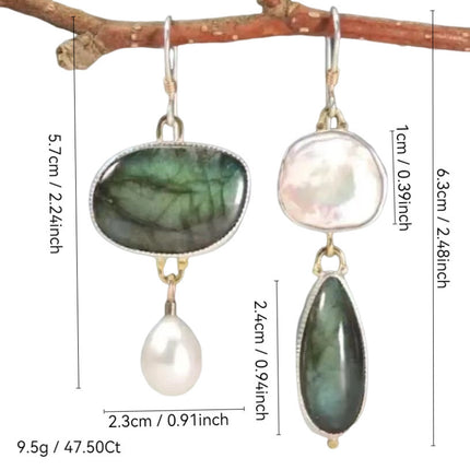 Irregular Amber Pearl Jewelry Eardrops