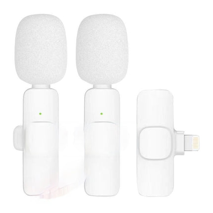 White One-to-two Wireless Neckline Clip Small Microphone