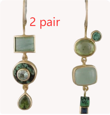 Fashion Personality Art Retro Asymmetric Earrings