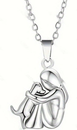 Fashionable And Creative Little Girl Hug Kitty Necklace