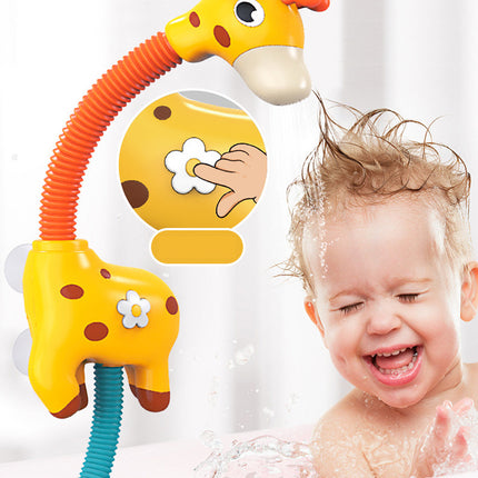 Children Bath Toy Electric Cartoon Giraffe Shower Baby Spray Bathtub Toys Educational Play Game Beach Toys