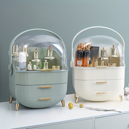 Luxury Cosmetic Organizer with Transparent Dome Lid