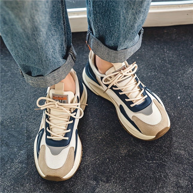 Men's Versatile Casual Sneakers - Breathable Low-Top Lace-Up Shoes