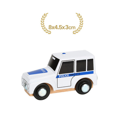 Wooden fire truck ambulance crane