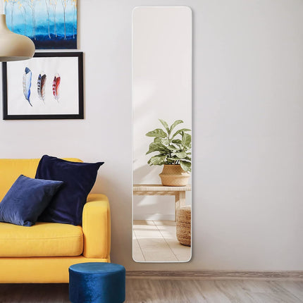 63" x 14.5" Full-Length Mirror with Stand, Freestanding or Wall-Mounted Mirror