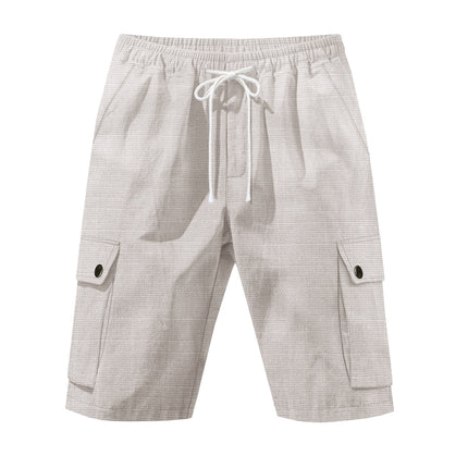 Amekaji Workwear Bamboo Linen Beach Casual Shorts