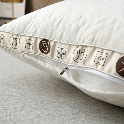 1pc Ultra-Soft Microfiber Couple'S Body Pillow - Medium Softness, Quilted Polyester,