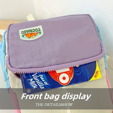 Lightweight Nylon Backpack for Ages 3-14 with Adjustable Straps, Casual Style,