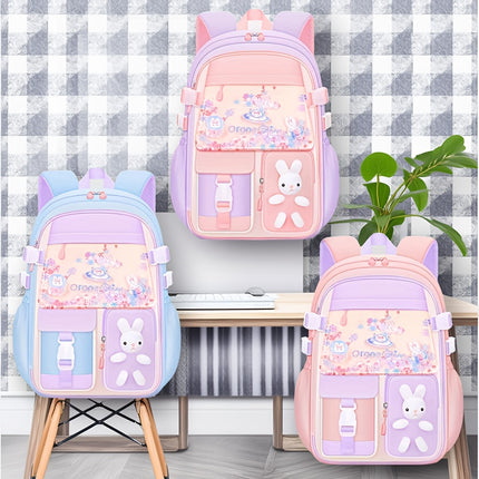 New Style Backpack for Elementary School Students Aged 6-12, Cute And Casual with Multiple Pockets, Resembling a Refrigerator.