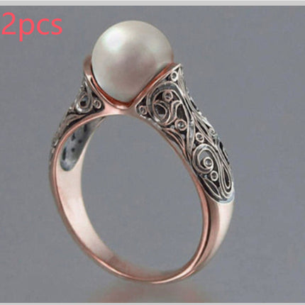 Inlaid artificial ABS pearl ring