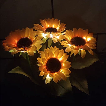 LED Solar Sunflower Floor Lamp Garden Decoration