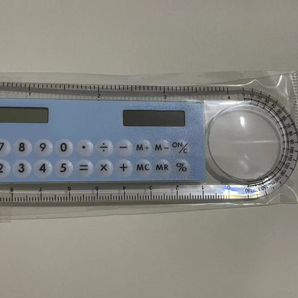 Wholesale Mini Color Multifunctional Student 10cm Ruler Solar Calculator