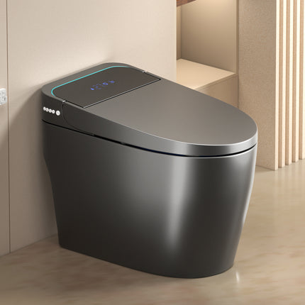 Unique Smart Toile,  One Piece Toilet with Bidet Built In,Intelligent Toilet Auto Open/Close Seat. Bidet toilet with Dryer and Warm Water.Gray