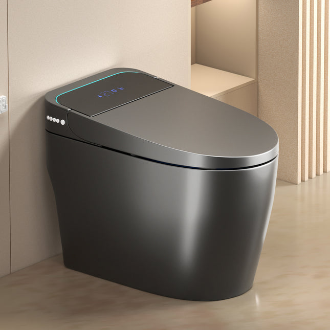 Unique Smart Toile,  One Piece Toilet with Bidet Built In,Intelligent Toilet Auto Open/Close Seat. Bidet toilet with Dryer and Warm Water.Gray