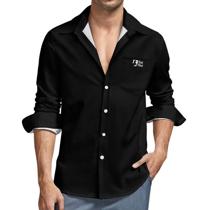 Peach Velvet Casual One Pocket Long Sleeve Shirt