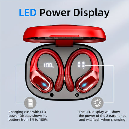Wireless Earbuds for Running Sports, Wireless Earphones with Earhooks Pure Bass Sound