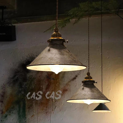 American Industrial Style Old Rust Restaurant Small Pendant Lamp