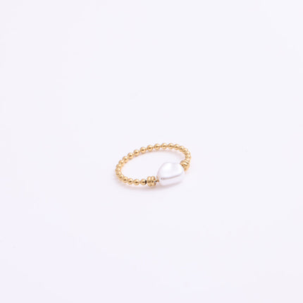 Titanium Steel Electroplated With 18k Gold Featuring A Peach Heart And Freshwater Pearl