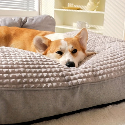 HOOPET M-2XL Pet Bed for Dogs, Cozy Non-Skid Rectangle Sleeping Mat, Polyester & Polypropylene Fiber Filled, Soft Edge Support, Warm Cushion Kennel for Extra Small to Large Breeds