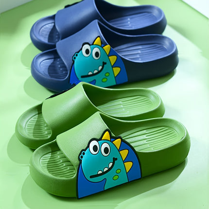 4 pcs Soft And Comfortable Cartoon Character Slippers for Kids Thick-Soled Casual Skate Shoes,