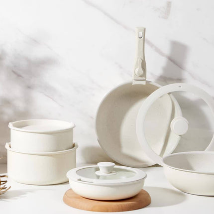 Cookware Set - Pots and Pans Set with Detachable Handle, Induction, Dishwasher Oven Safe