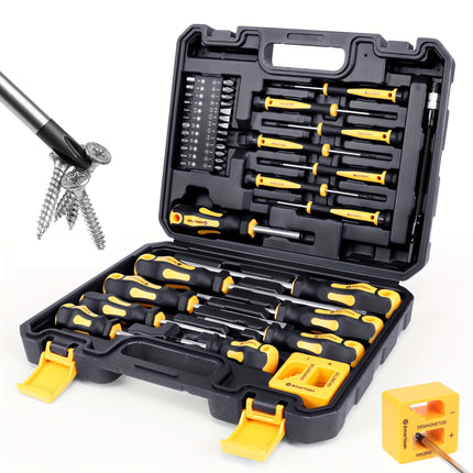 43pcs Magnetic Screwdriver Set Includes Slotted, Phillips, Hex, Torx, And Precision Screwdriver Sets,