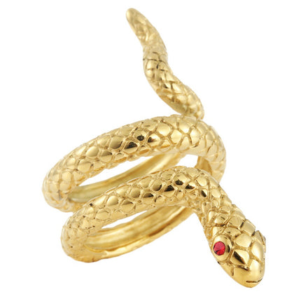 Titanium Steel Vintage Snake Animal Ring