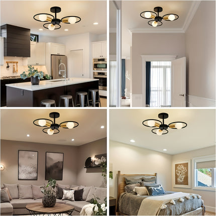 1pc industrial style pendant light, retro black metal cage shaped hanging light with E26 screw base
