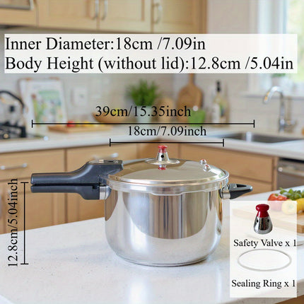 2 Sizes HCX Stainless Steel Pressure Cooker 18cm 20cm Multi-Functional for Soup, Porridge