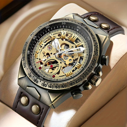 Men's New Mechanical Watch Business Sports Creative Sci-Fi Retro Style Fashion Casual