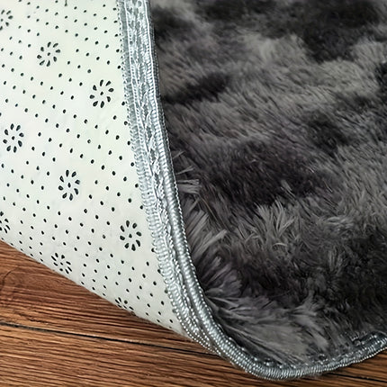 1pc Deep Grey Tufted Fluffy Designed Rug | Durable, Easy-to-Maintain,