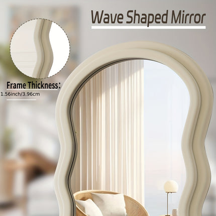 Full-Length Floor Mirror - Full Mirror Full Body Mirror For Bedroom Floor Mirror Full Body Wavy Mirror Extra Large
