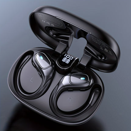 Wireless Earbuds for Running Sports Stereo Audio LED Display, ENC Noise Cancelling Headset Built