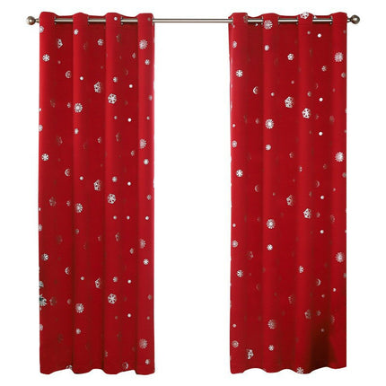 Short Hole-free Snowflake Shade Cloth Curtain