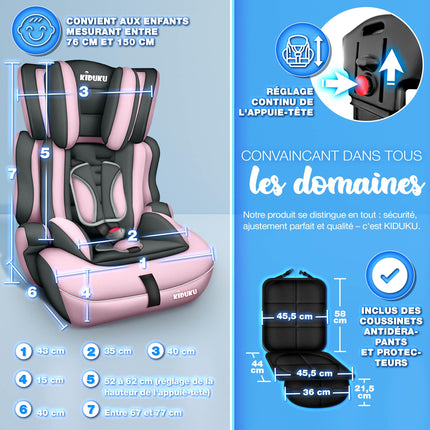 Child Car Seat 9-36 Kg (1-12 Years) with Cushion for Child Seat - ECE R129/03 Car Seat, Group 1/2/3 Child Car Seat 5