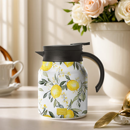 Stainless Steel Teapot And Coffee Pot with a Bohemian Tribal Design, Featuring a Tea