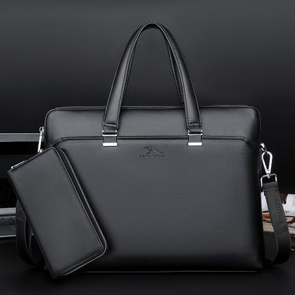 2pcs Men's Bag Set, Business Briefcase, Handbag, Shoulder Bag, for Business Travel, Office Workers,