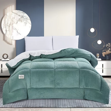 1pc Thick Quilted Comforter Insert - Ultra Soft Breathable Polyester, Machine Washable