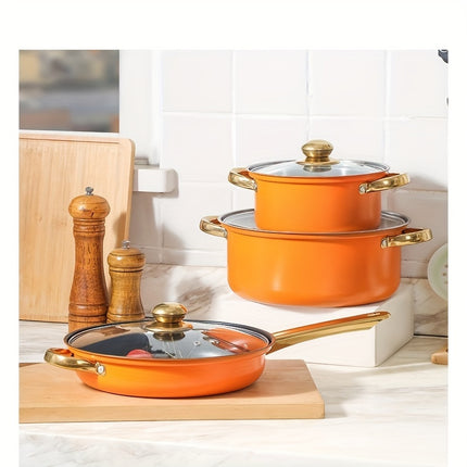 12-Piece Stainless Steel Cookware Set - Non-Stick Pots and Pans with Lids,