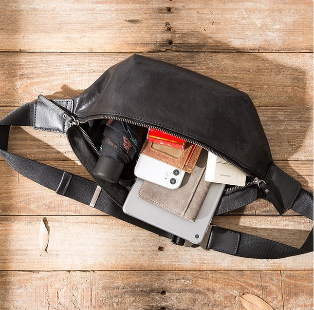 First Layer Cowhide Casual Messenger Bag Work Clothes One Shoulder