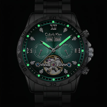 Men'S Automatic Mechanical with Chronograph, Luminescent Hands & Date Display