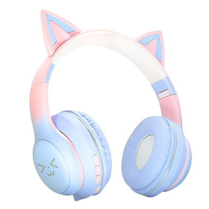 Cat Ear Headphones with Cat Ear Headpieces & RGB HIFI Sound Stereo Sound Compatible