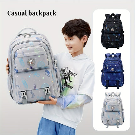 Galaxy Explorer: Sturdy, Spacious Backpack for Children - Playful Astronaut And Starry Sky Design,