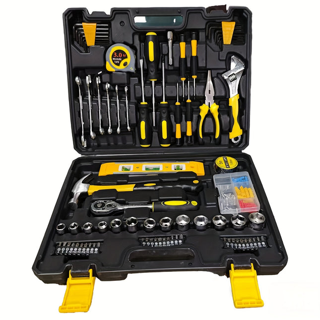108pcs Tool Set for Home Use, Including Manual Tools for Automotive Repair in a Toolbox