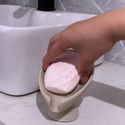 Resin Soap Dish in Wabi-Sabi Style, Available in Four Colors, Showcases a Minimalist