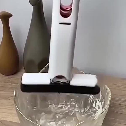 Mop, Self-Squeeze Sponge Mops, Lazy Hand-Free Household Mini Desktop Car Glass Cleaning Mop
